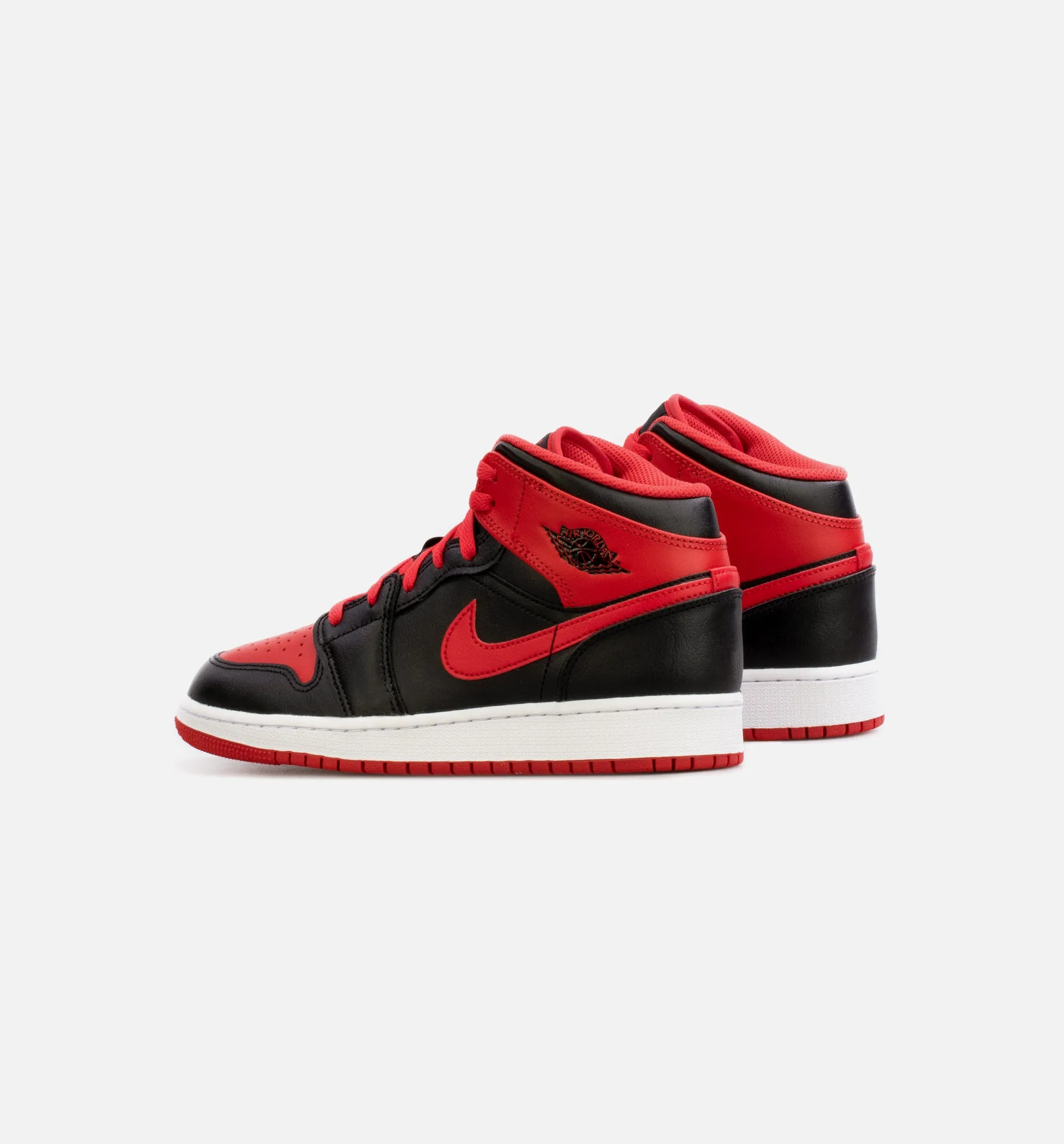 Air Jordan 1 Mid Alternate Red Grade School Lifestyle Shoe - Black/Red