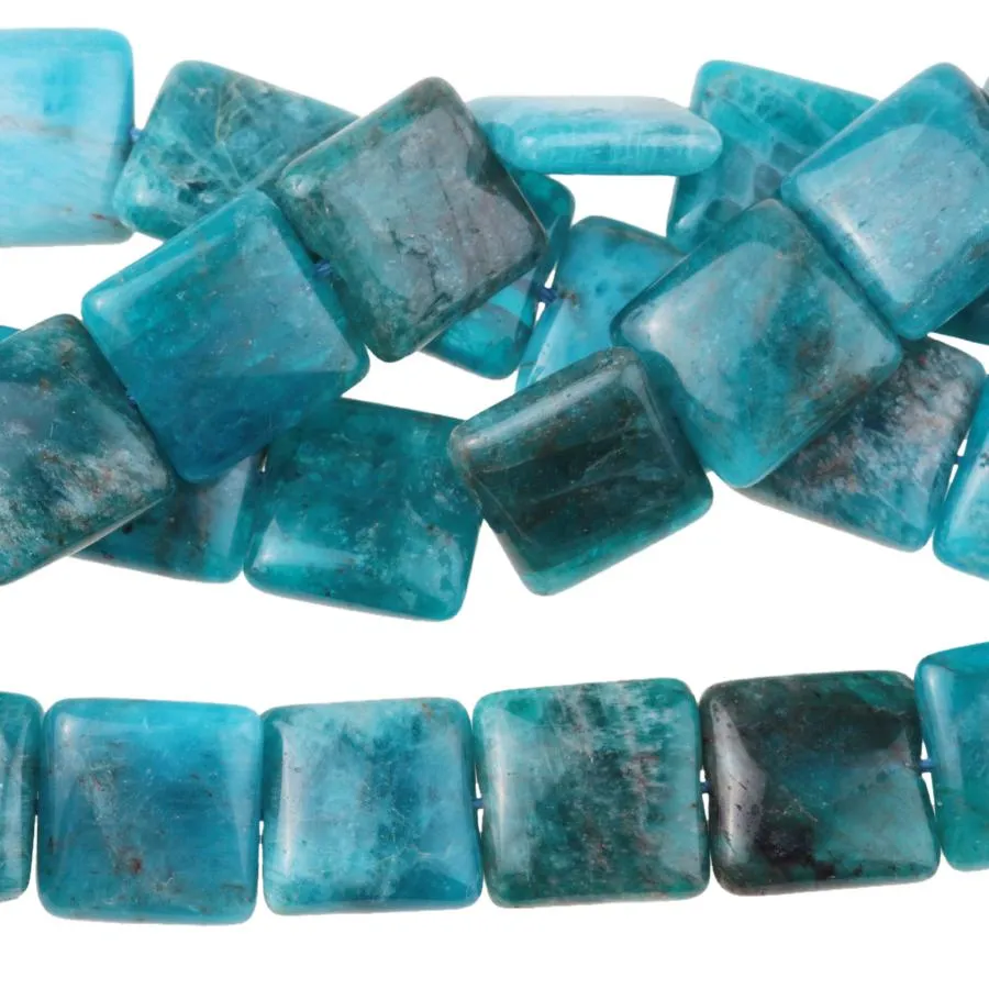 Blue Apatite 12mm Square 8-Inch