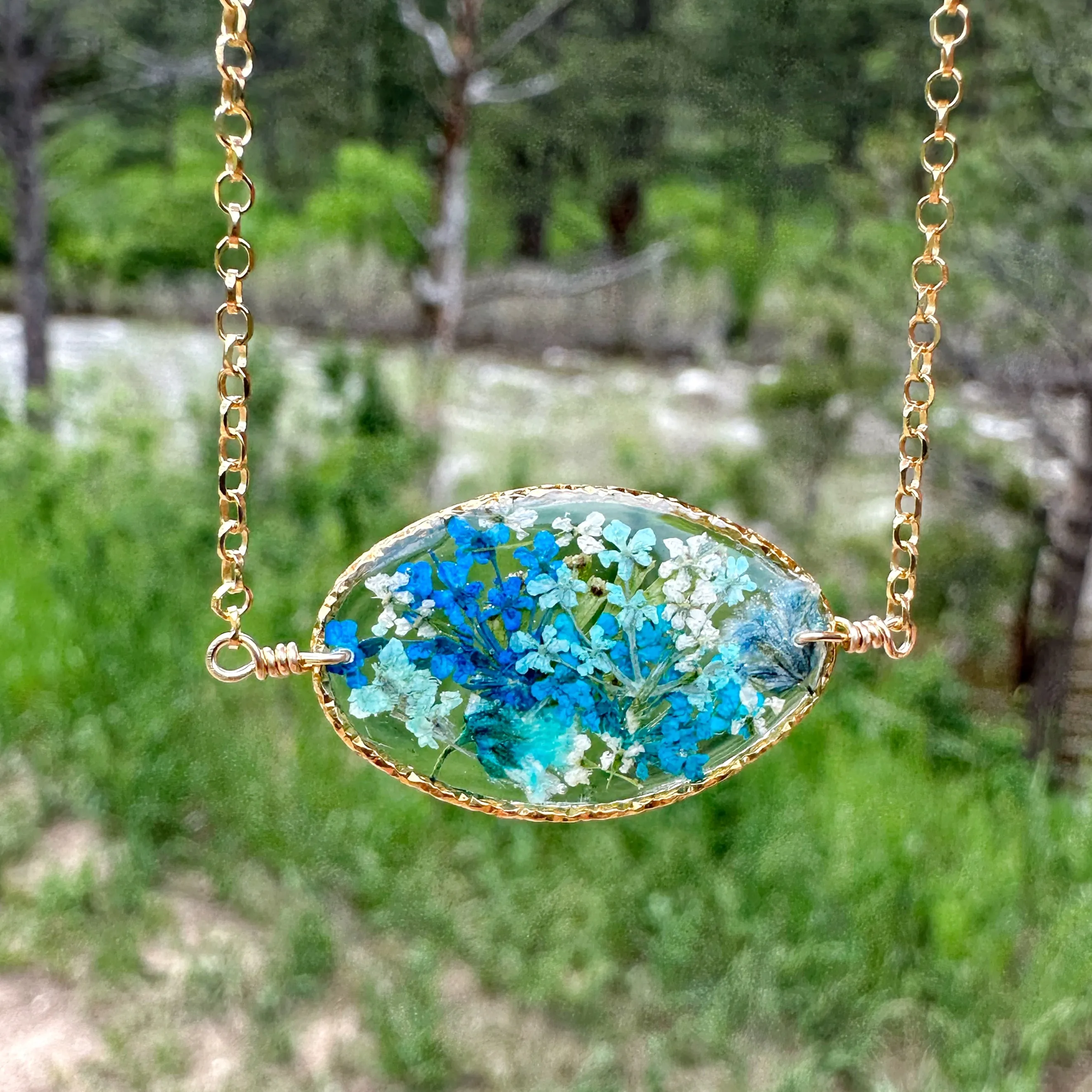 Blue Botanical Garden Necklace - BG 110