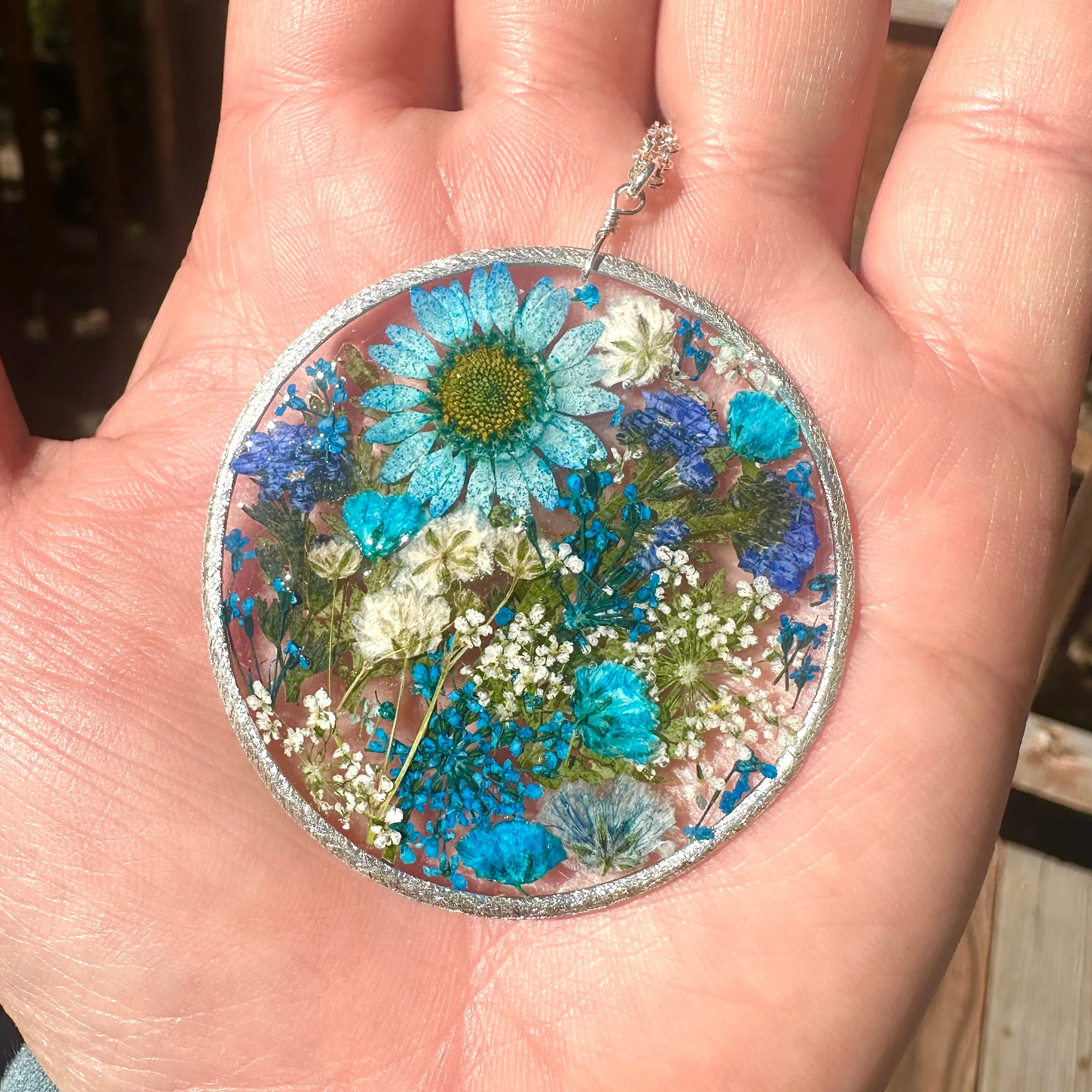 Blue Botanical Garden Necklace - BG 148