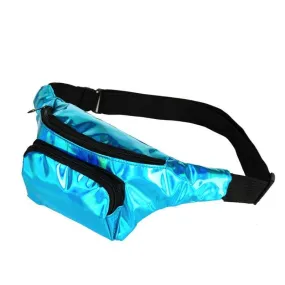 Blue Holographic Bumbag