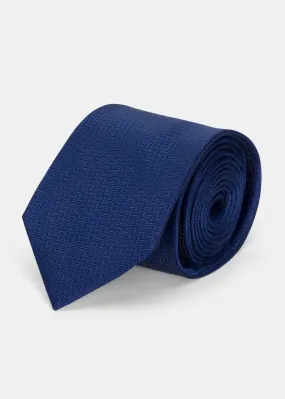 Blue Textured Tie