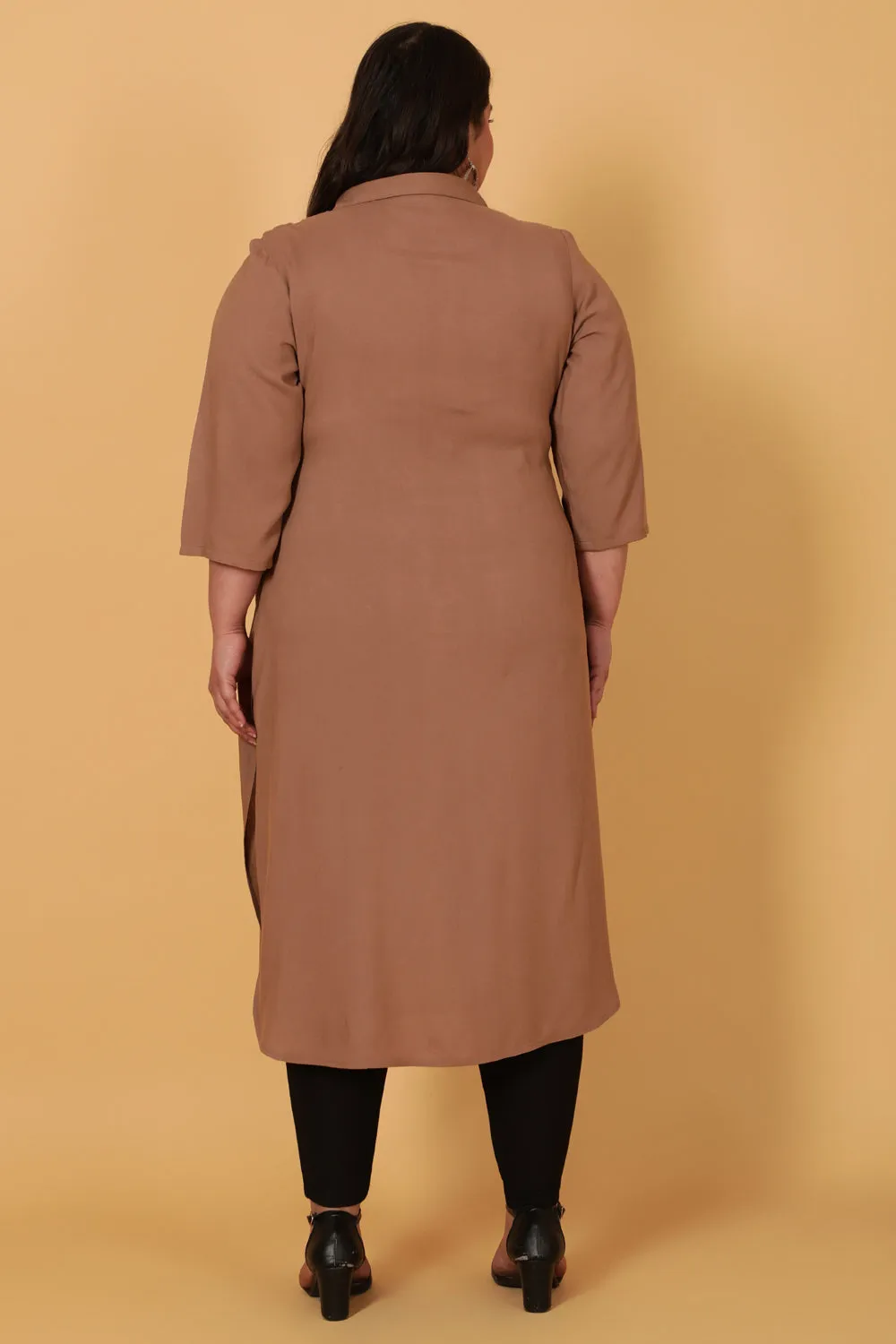 Brown Grey Kurta