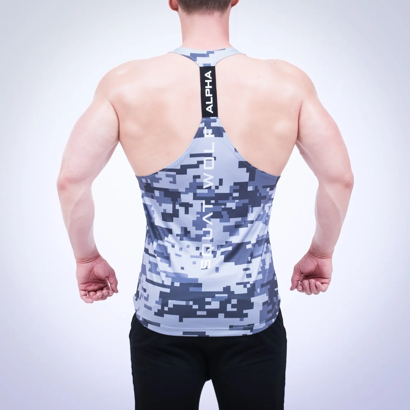 CAMO GREY GYM STRINGER