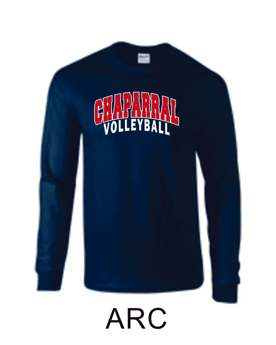 Chap Volleyball Long Sleeve Tee - 4 designs-Matte or Glitter