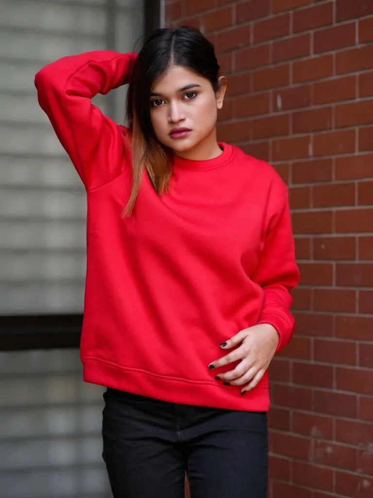 Crimson Red Sweatshirt