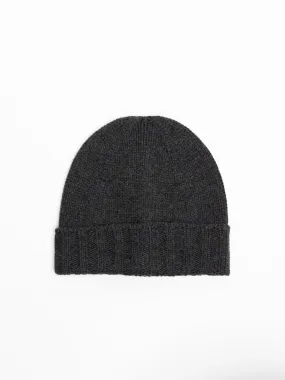 Dark Grey Cashmere Beanie