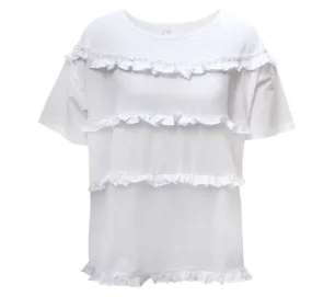 Direct White RuffleTee