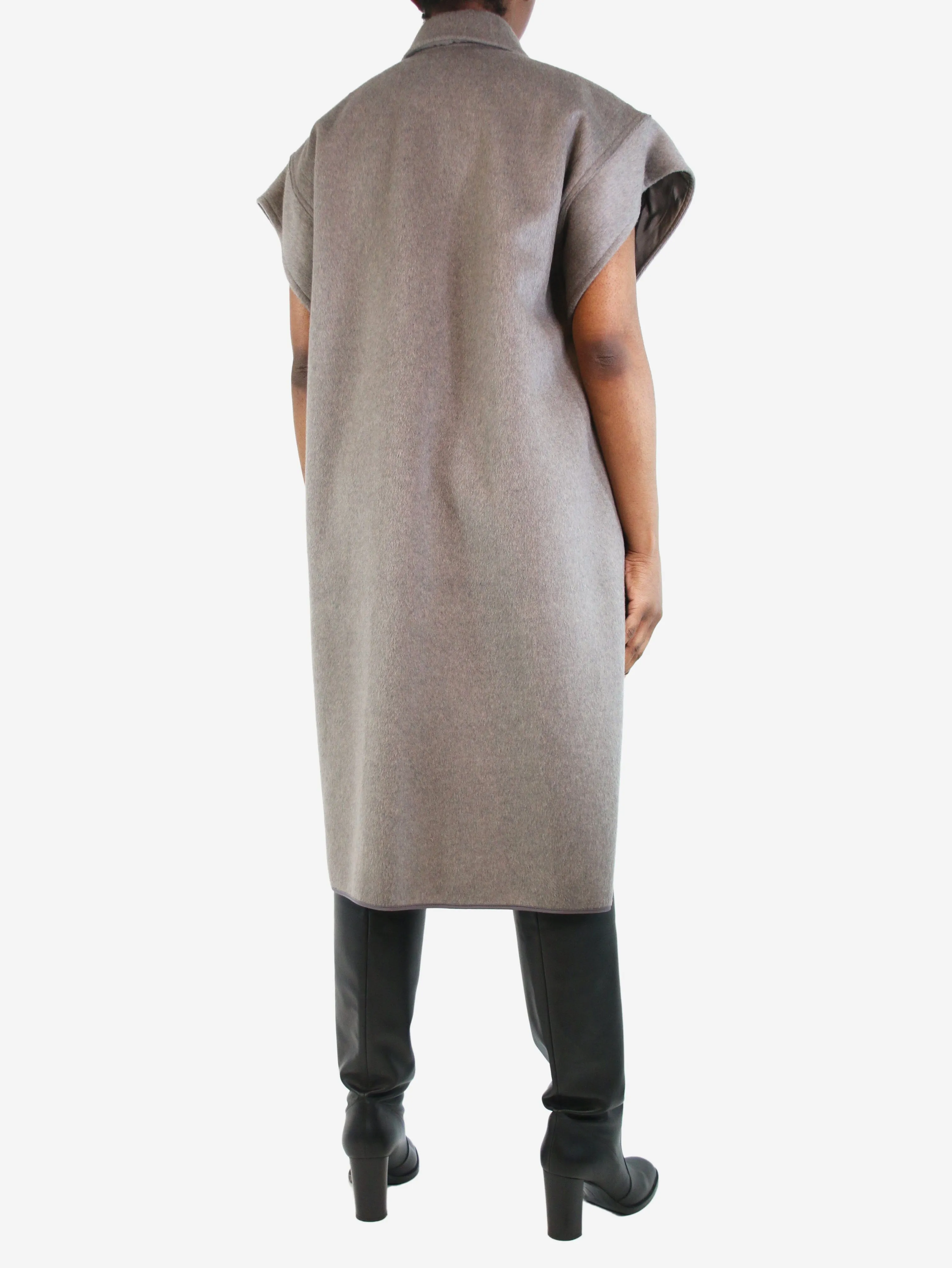 Grey cape coat - size