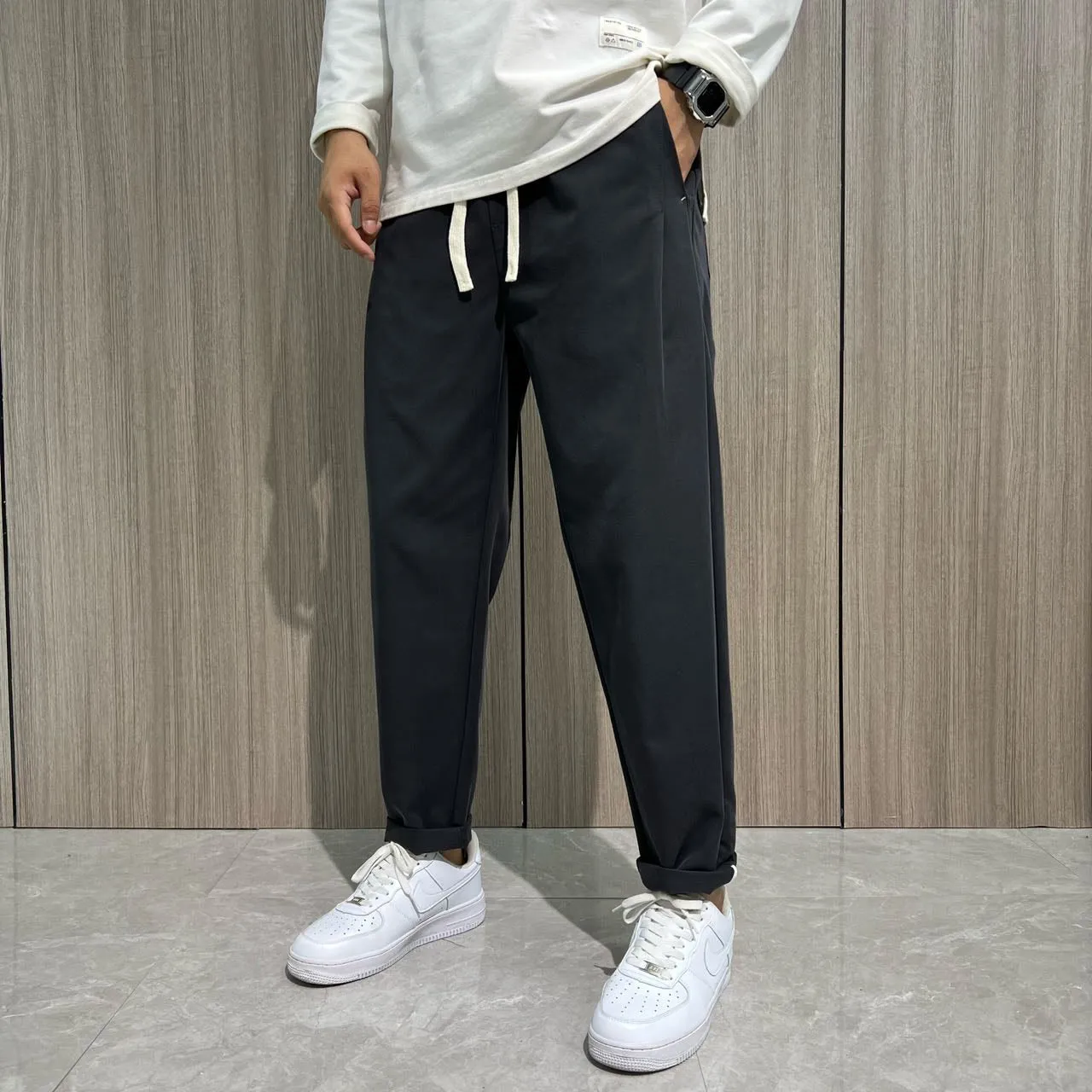 Grey Cargo Pants 1185