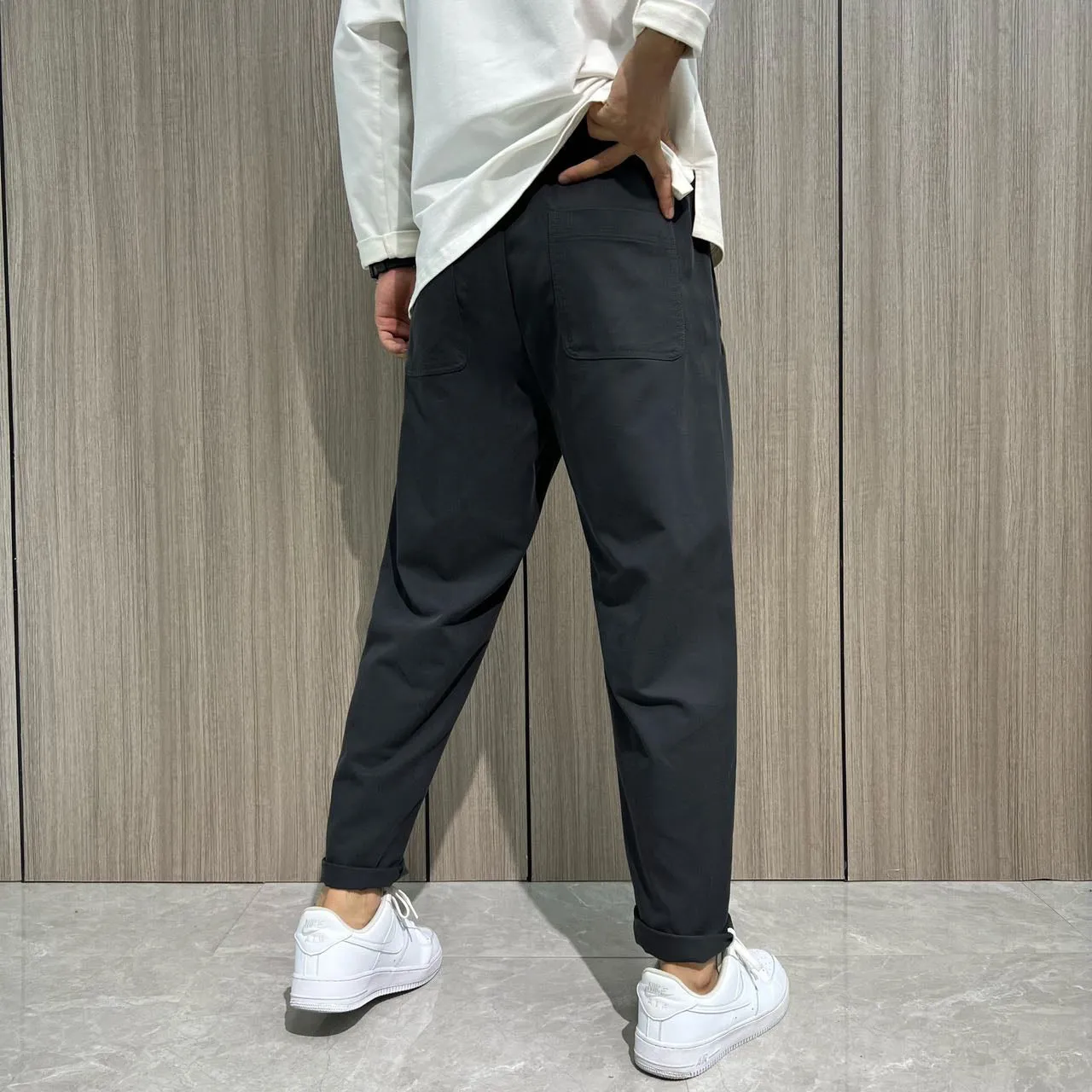 Grey Cargo Pants 1185