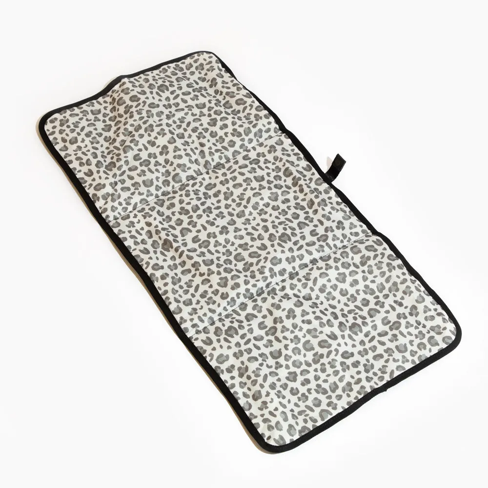 Grey Leopard Changing Mat