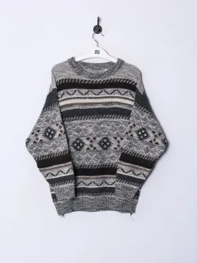 Grey Retro Sweater