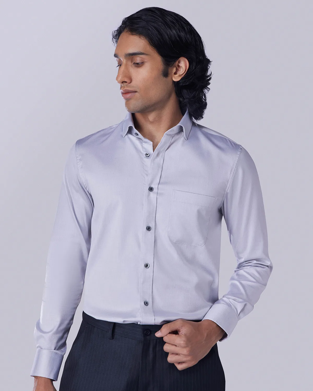 Light Grey Twill Shirt