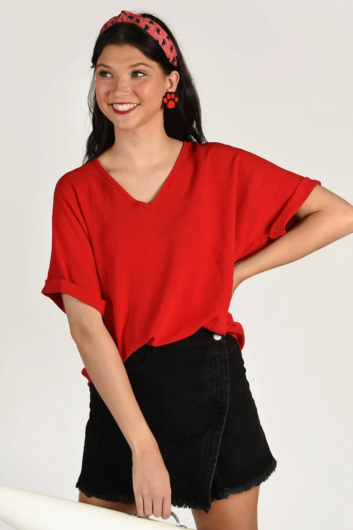 MADISON TOP -RED