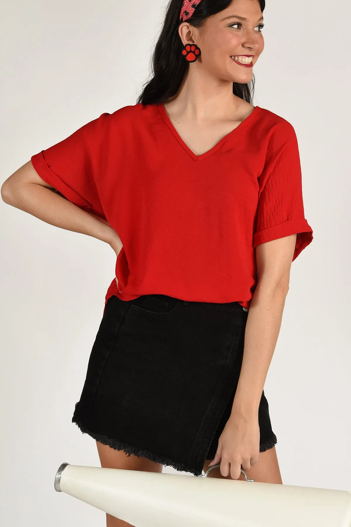 MADISON TOP -RED