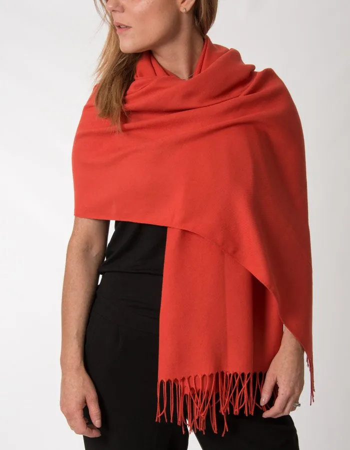 Mandarin Red Pashmina