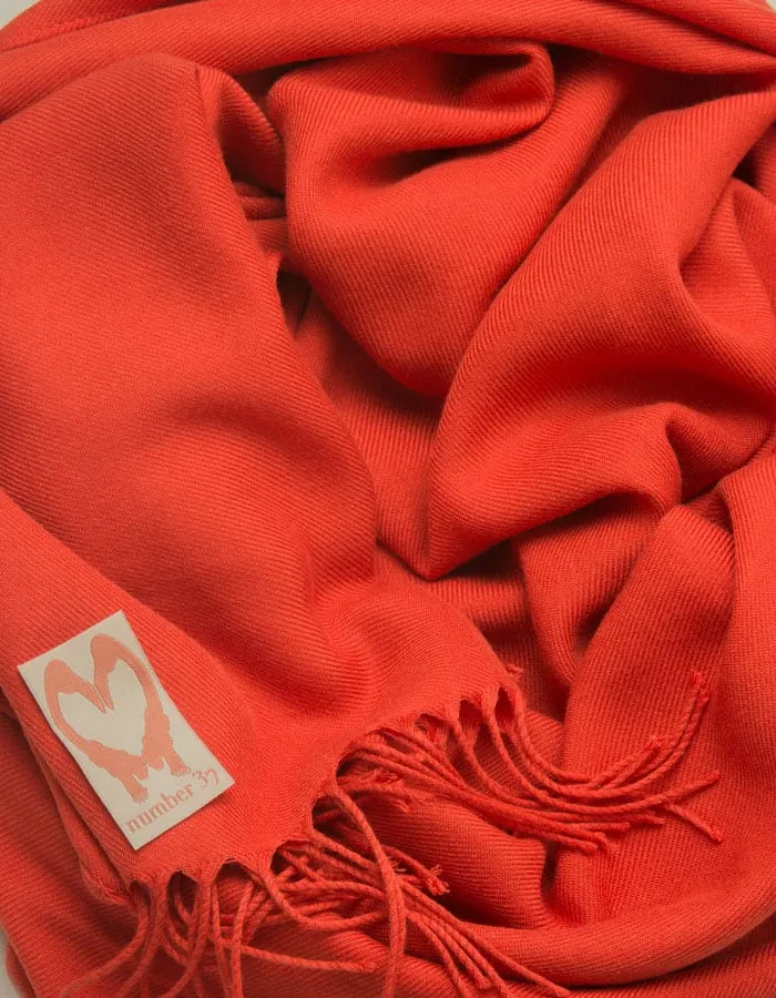 Mandarin Red Pashmina