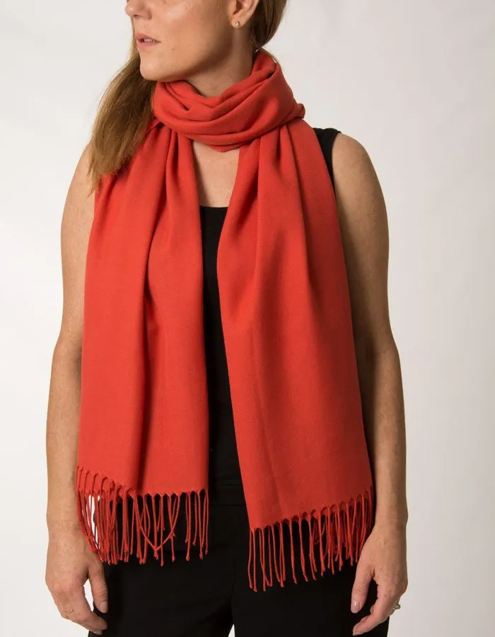 Mandarin Red Pashmina