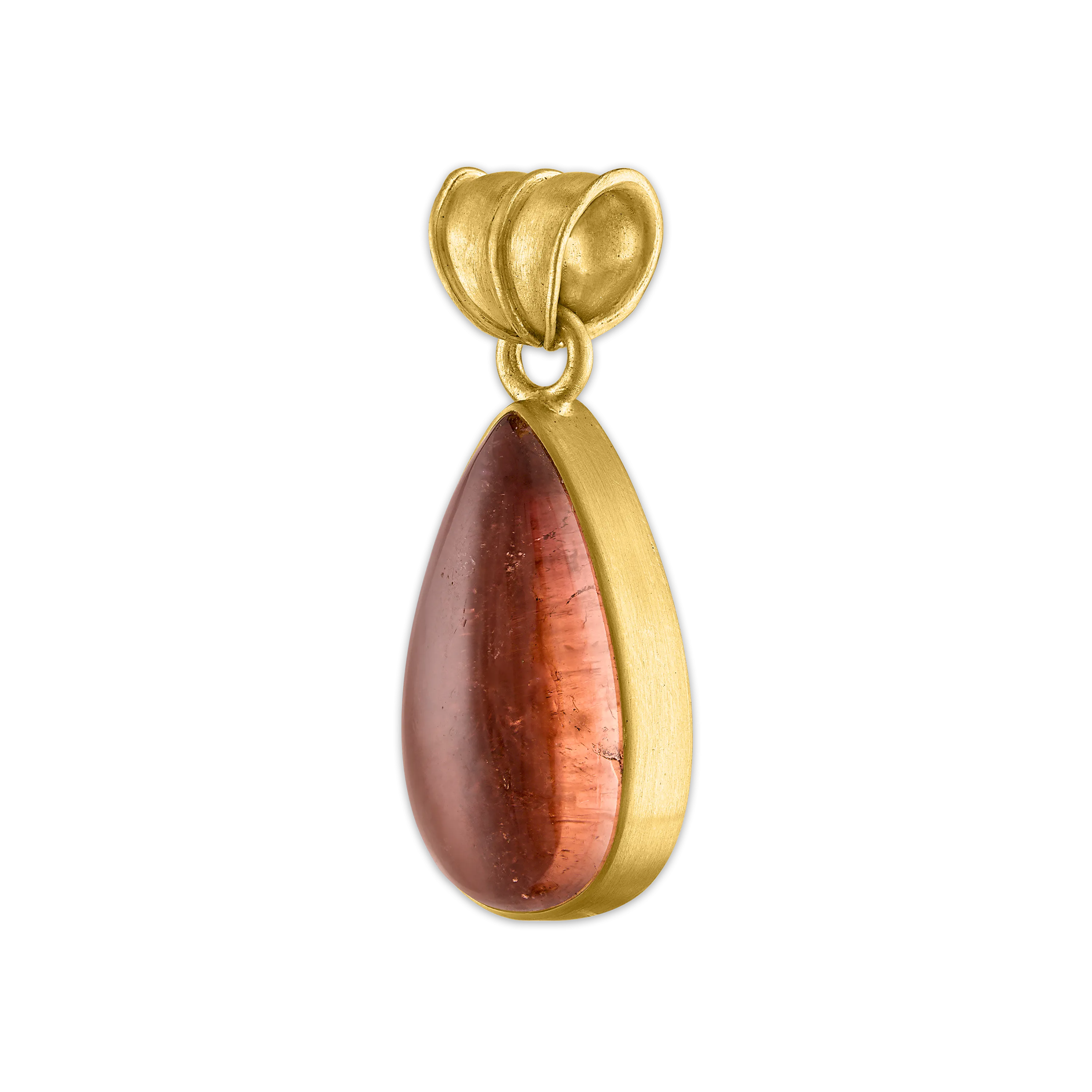 Medium Rouge Tourmaline Tear Pendant