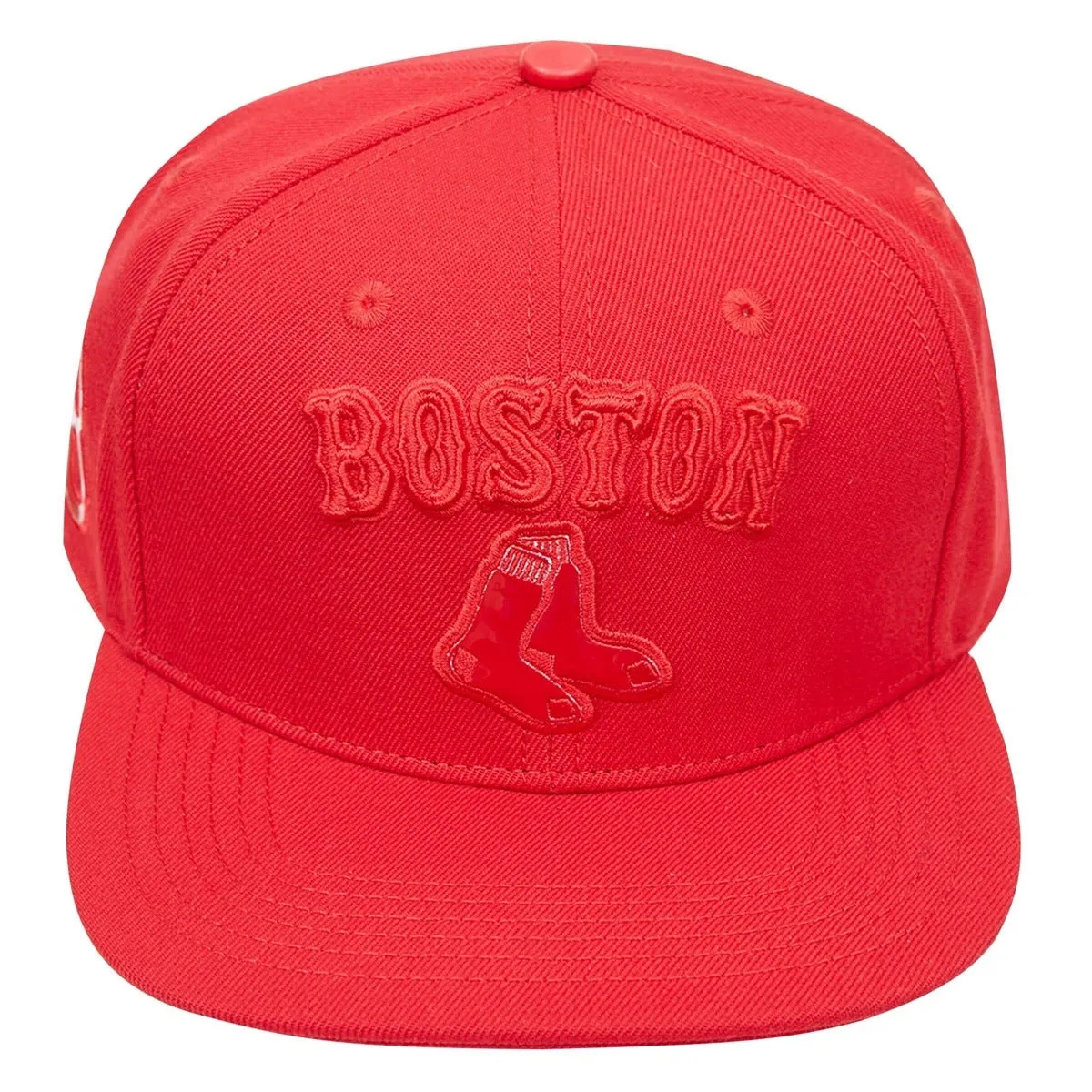 MLB BOSTON RED SOX CLASSIC TRIPLE RED WOOL UNISEX SNAPBACK HAT (TRIPLE RED)