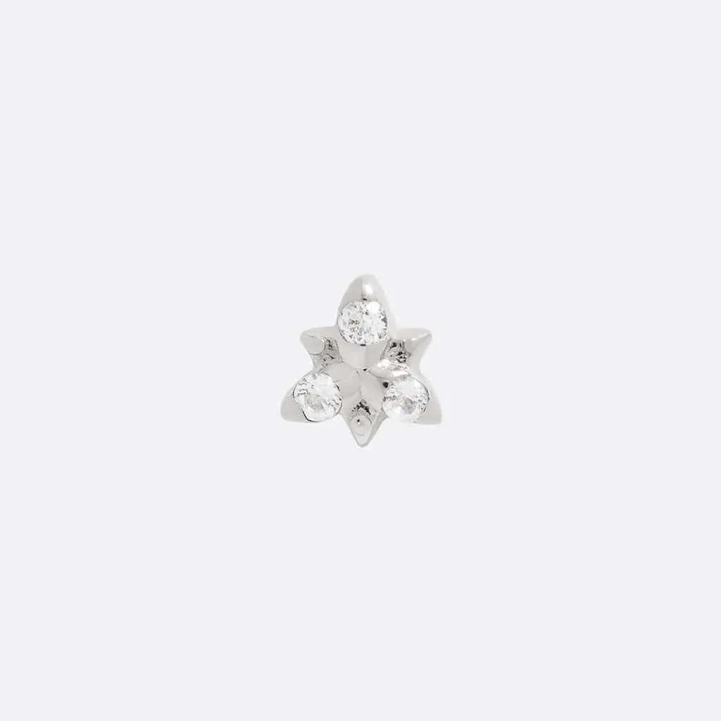 Neo - 14K WHITE - White Topaz