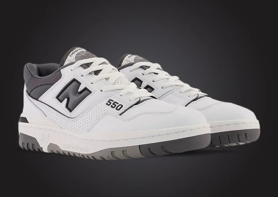 New Balance 550 White Grey Dark Grey