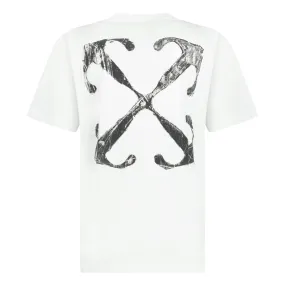 OFF-WHITE SCRATCH ARROW SLIM T-SHIRT WHITE