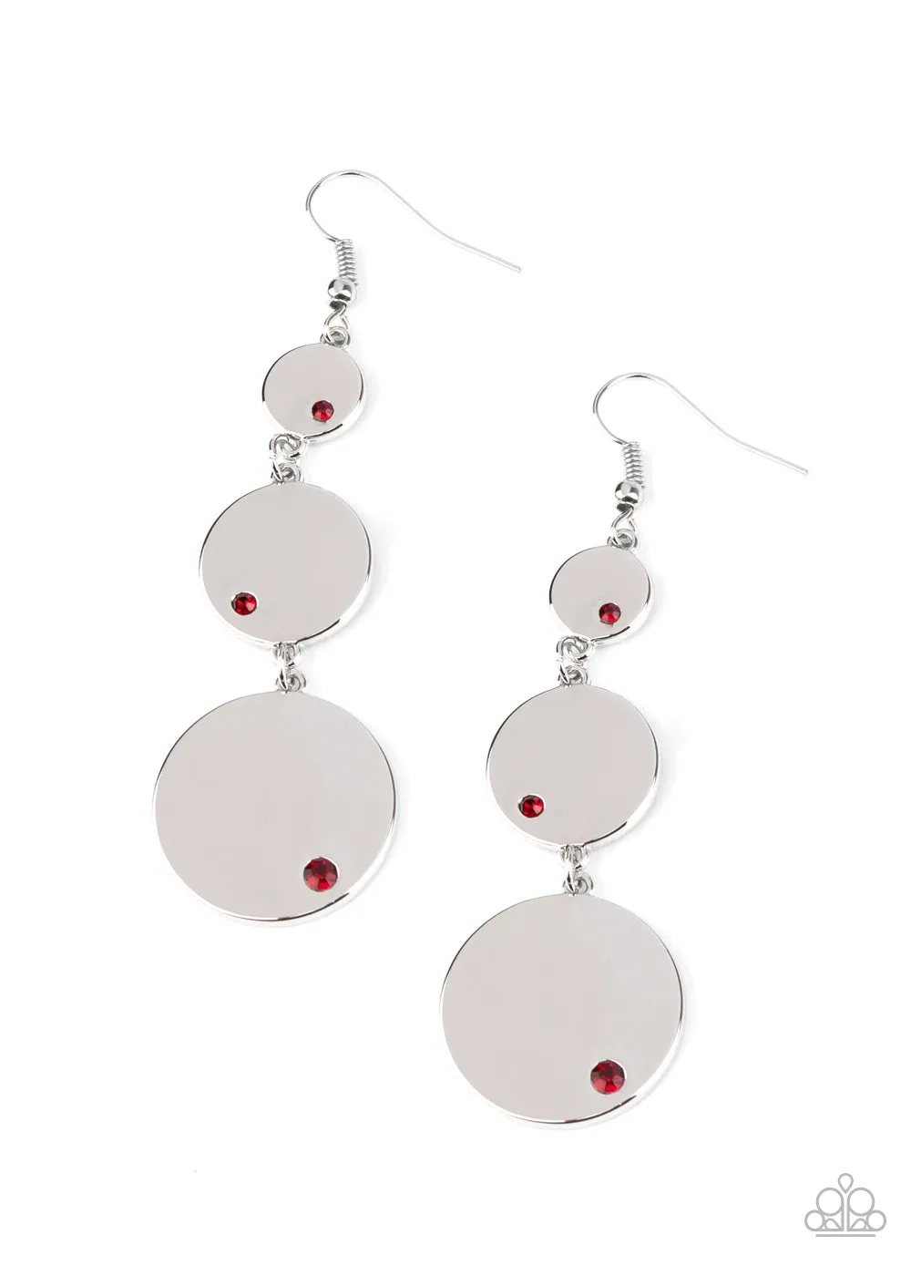 Poshly Polished Red-Earrings