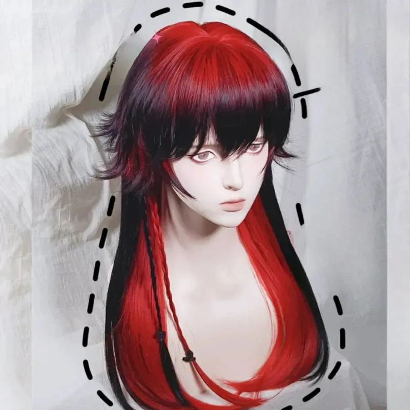 Red Moon Black Red Wig ON1279