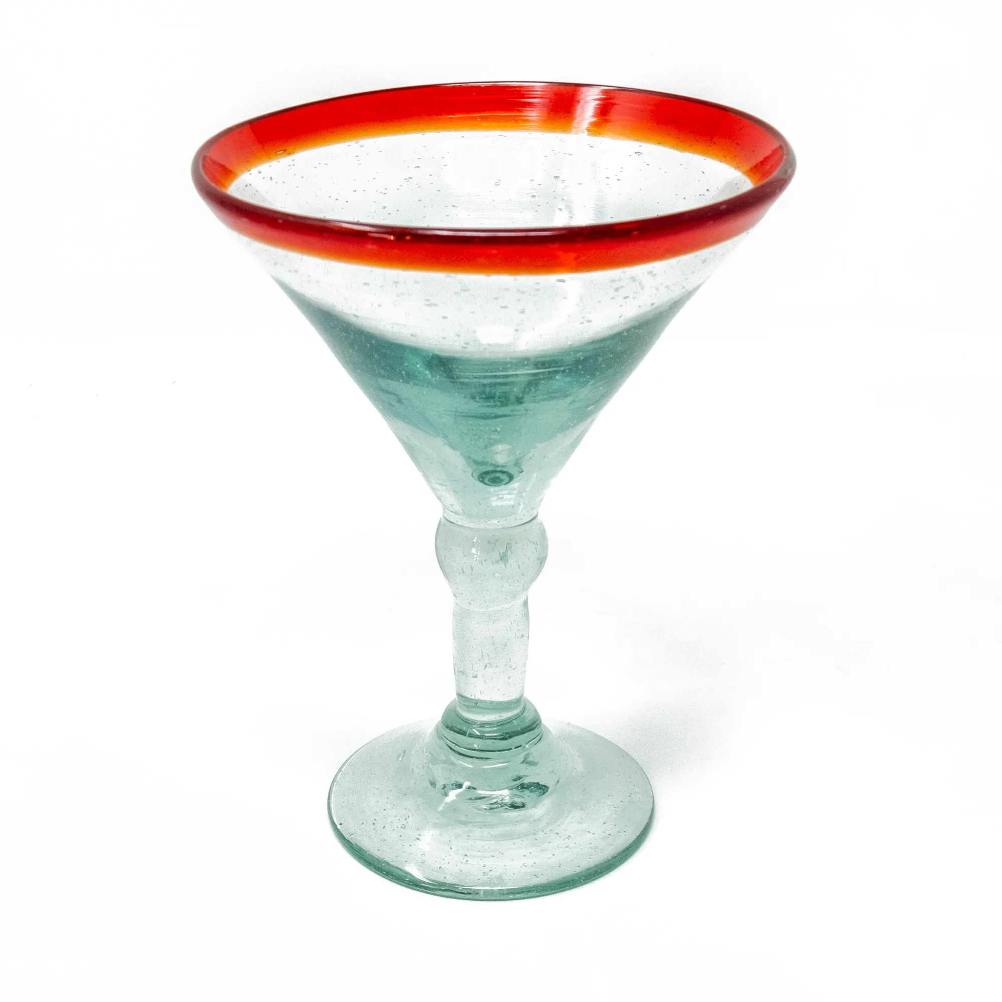 Red Rim Martini & Glass Heart Gift Set