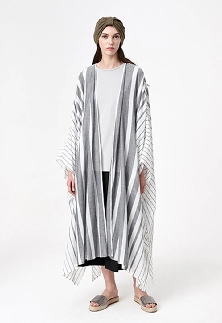 Stripes Grey Abaya