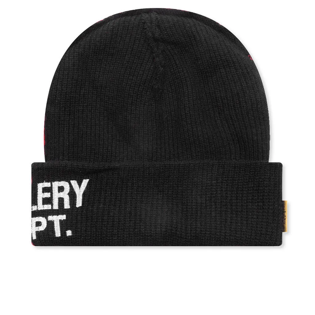 Topanga Beanie - Black/Red