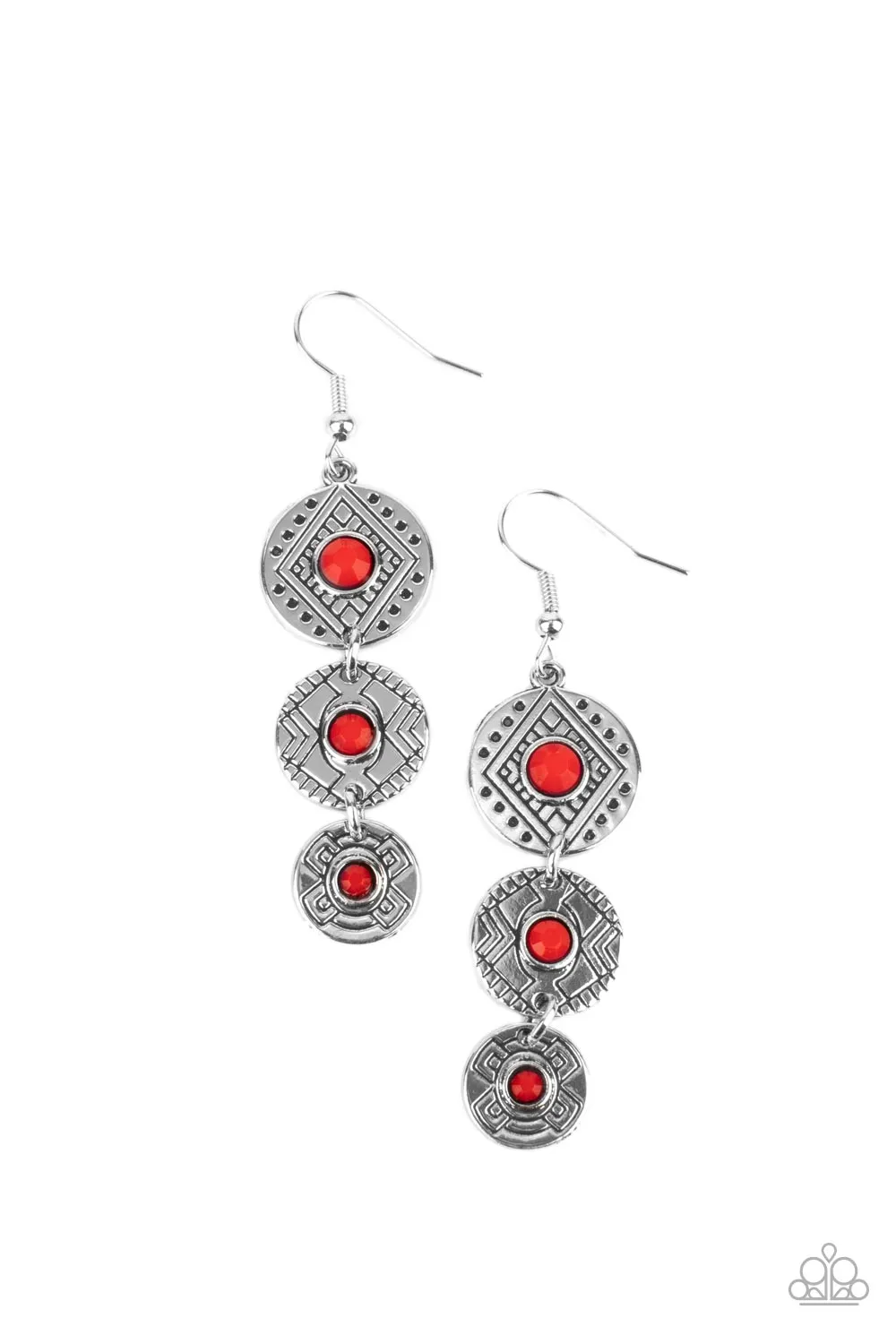 Totem Temptress - Red Paparazzi Earrings