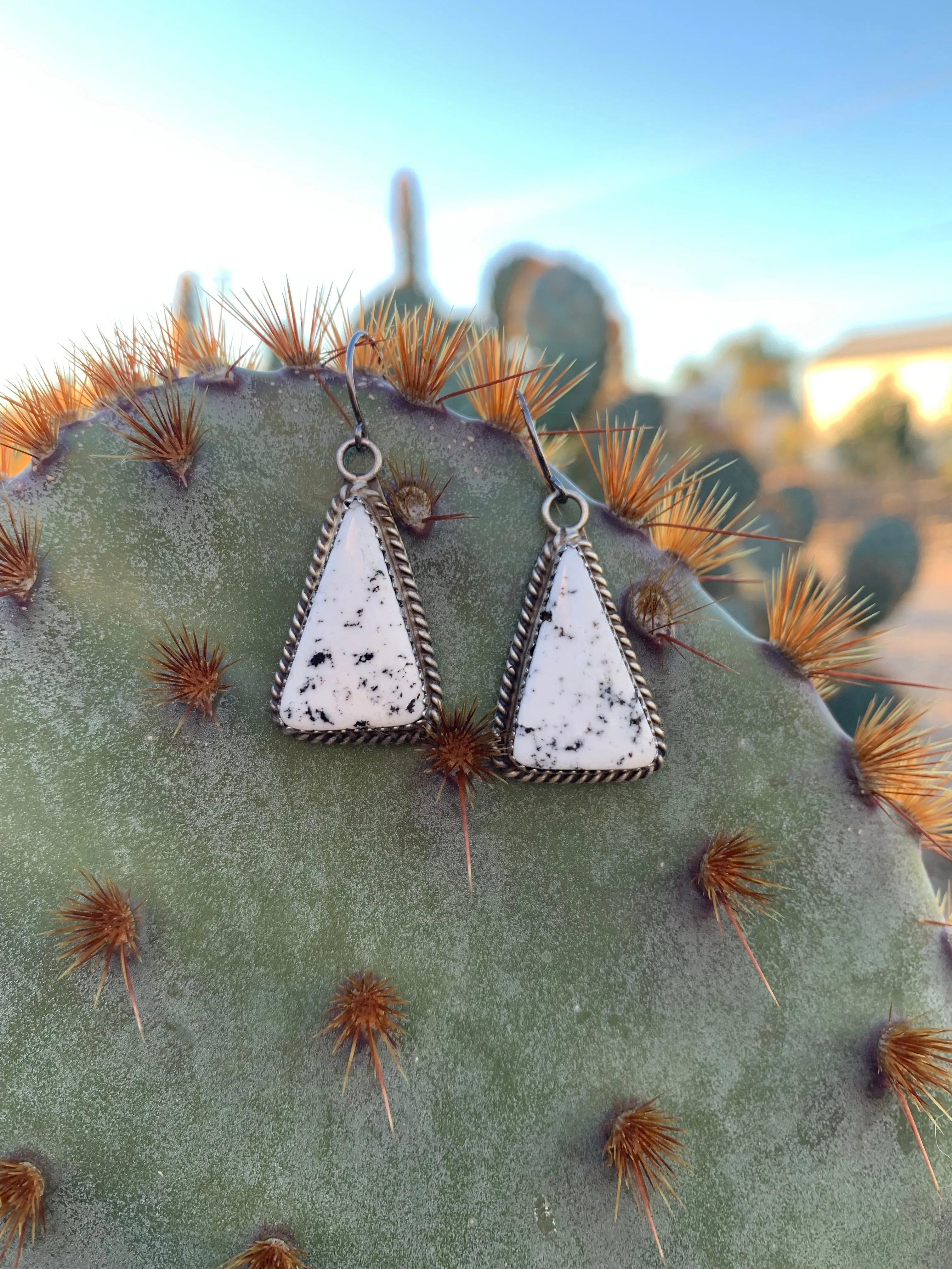 White Buffalo earrings