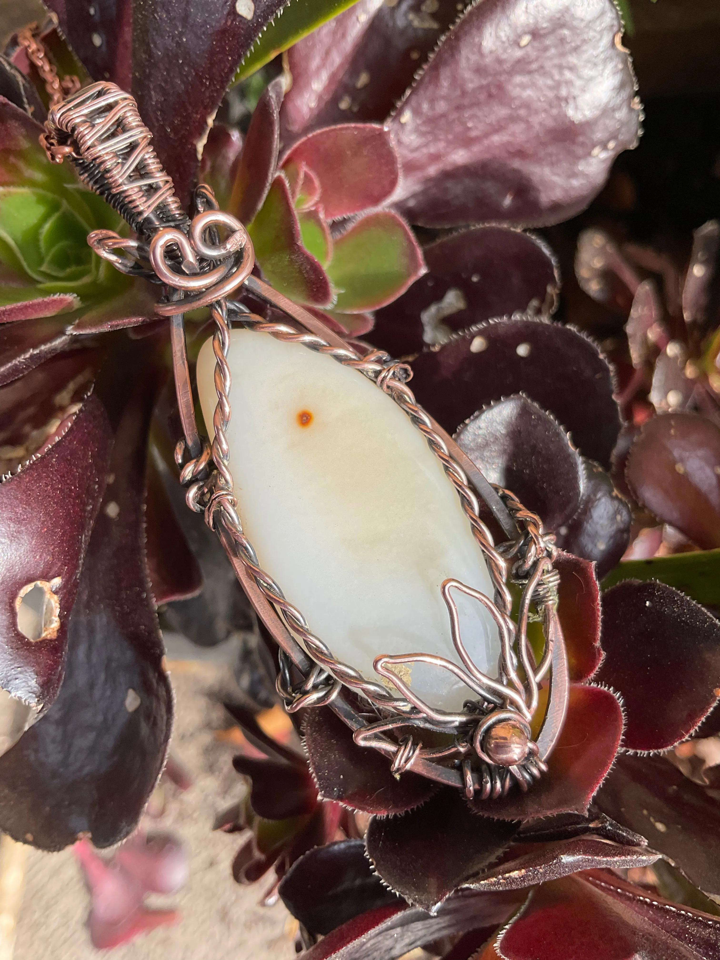 White Chalcedony Pendant