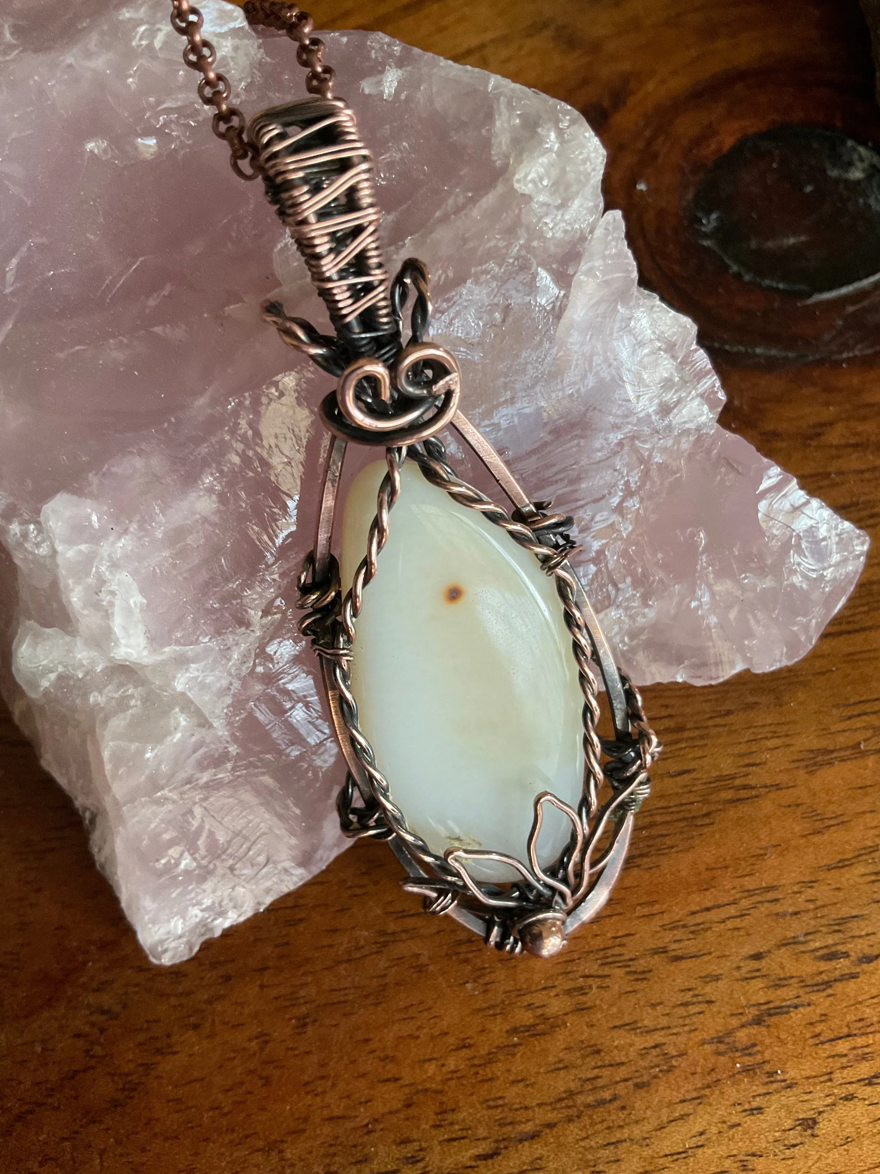 White Chalcedony Pendant