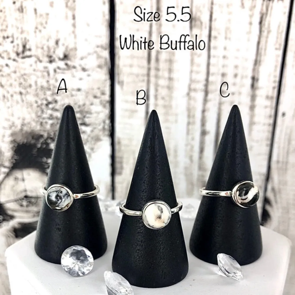 White Lightning (White Buffalo) Ring