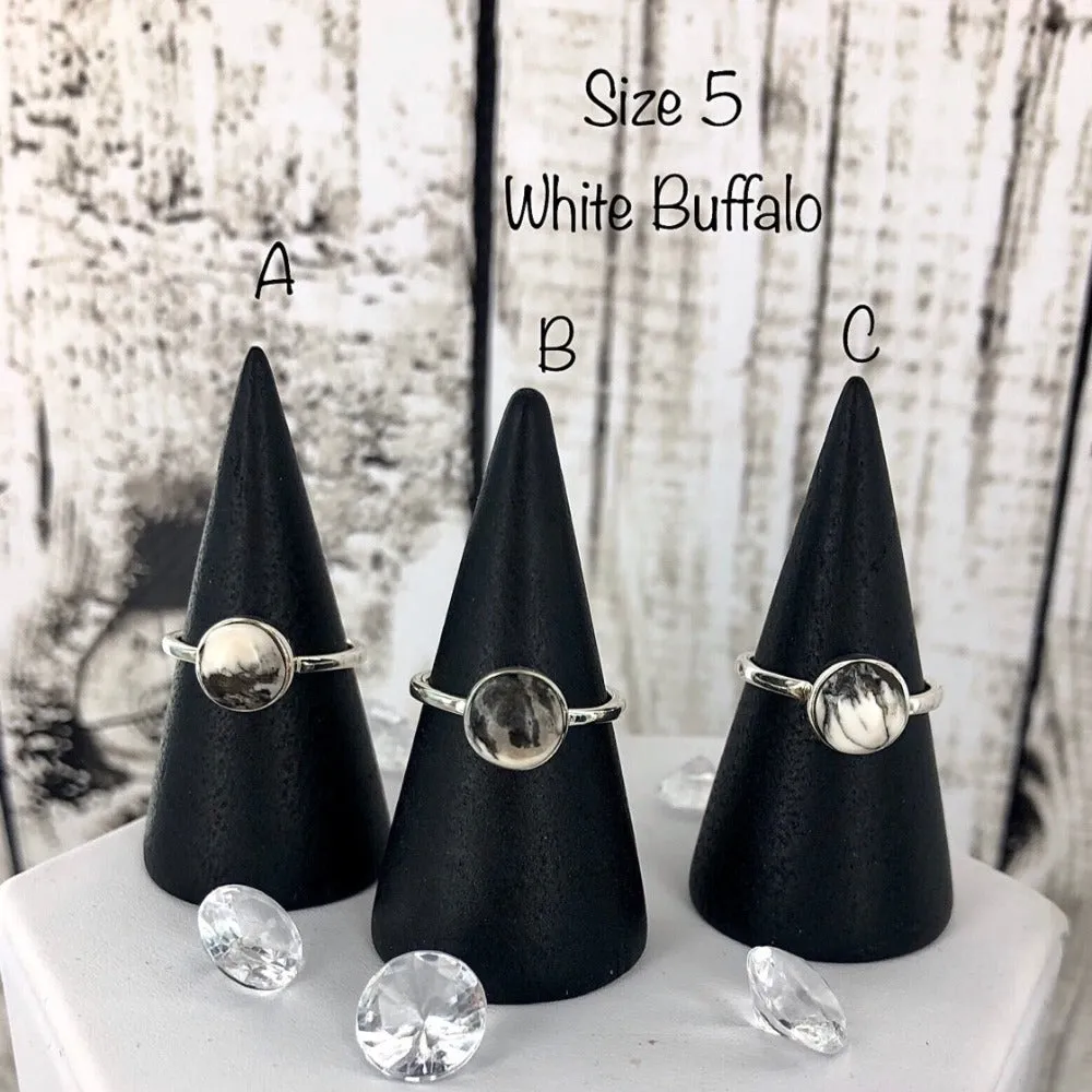 White Lightning (White Buffalo) Ring