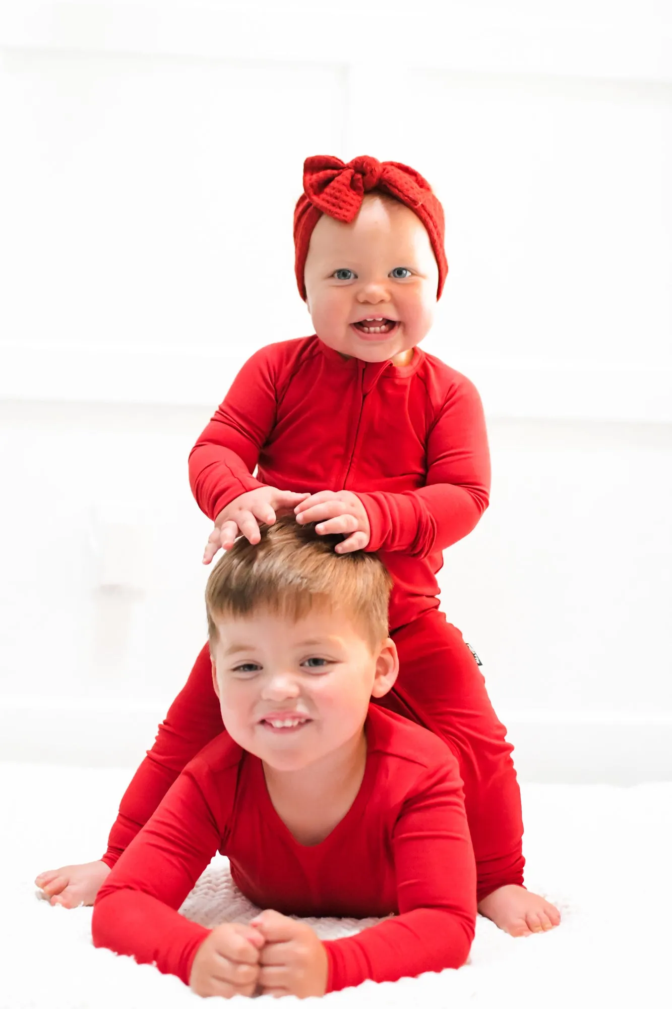 ZIP ROMPER - Red